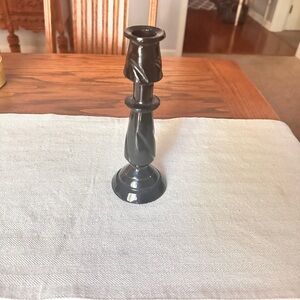Elegant Black Marble Candlestick Holder